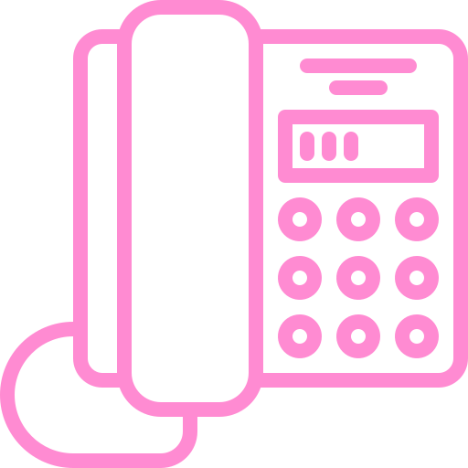 icono telefono Fijo rosa
