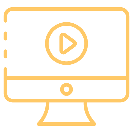 icono televisor amarillo